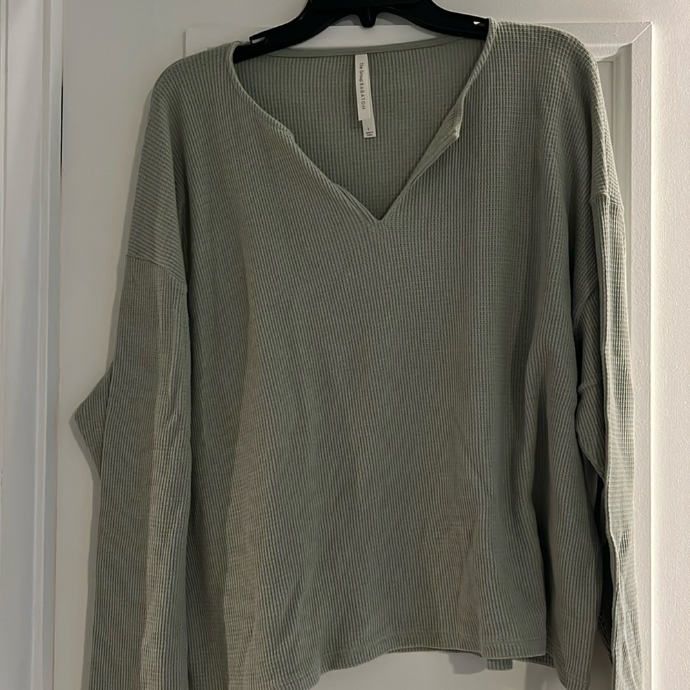 Aritizia Babaton Waffle Long Sleeve Top